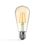 102802006 Лампа Gauss LED Filament ST64 E27 6W Golden 550lm 2400К 1/10/40 — изображение 2
