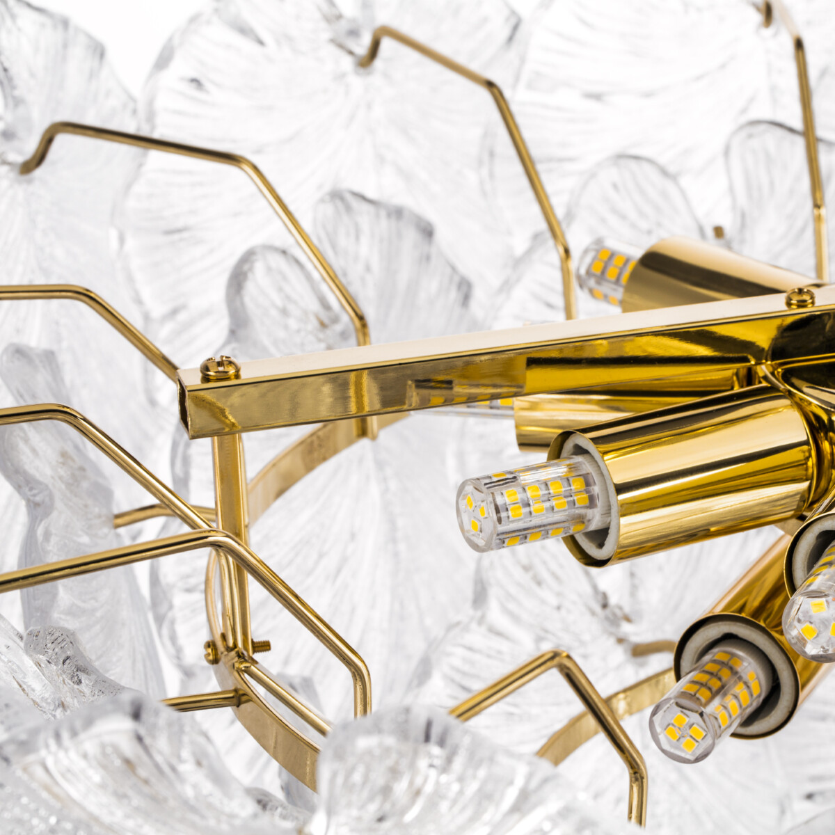 799122 Люстра RETRO 12х8W (led) E14 ЗОЛОТО/ПРОЗРАЧНЫЙ — изображение 12