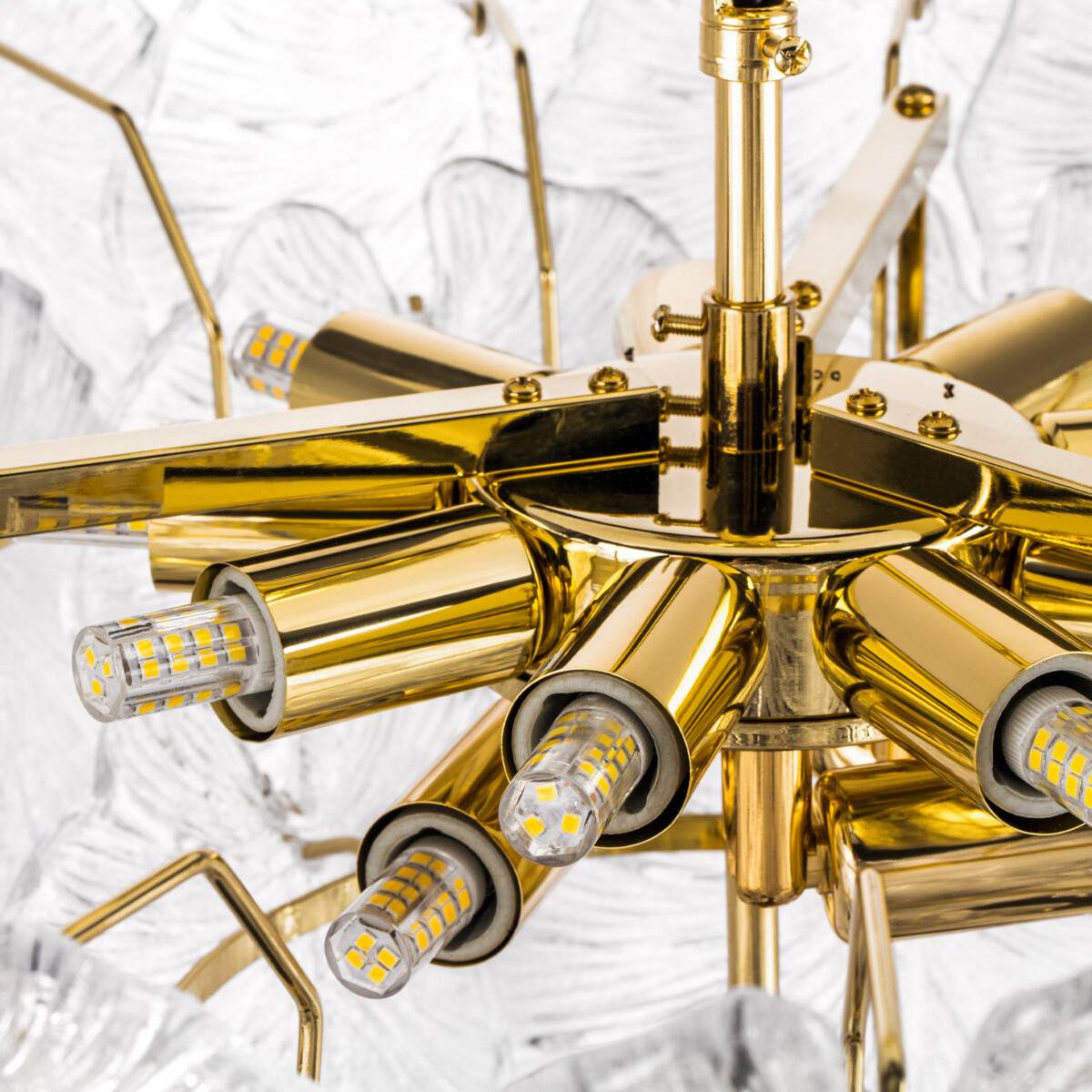 799122 Люстра RETRO 12х8W (led) E14 ЗОЛОТО/ПРОЗРАЧНЫЙ — изображение 13