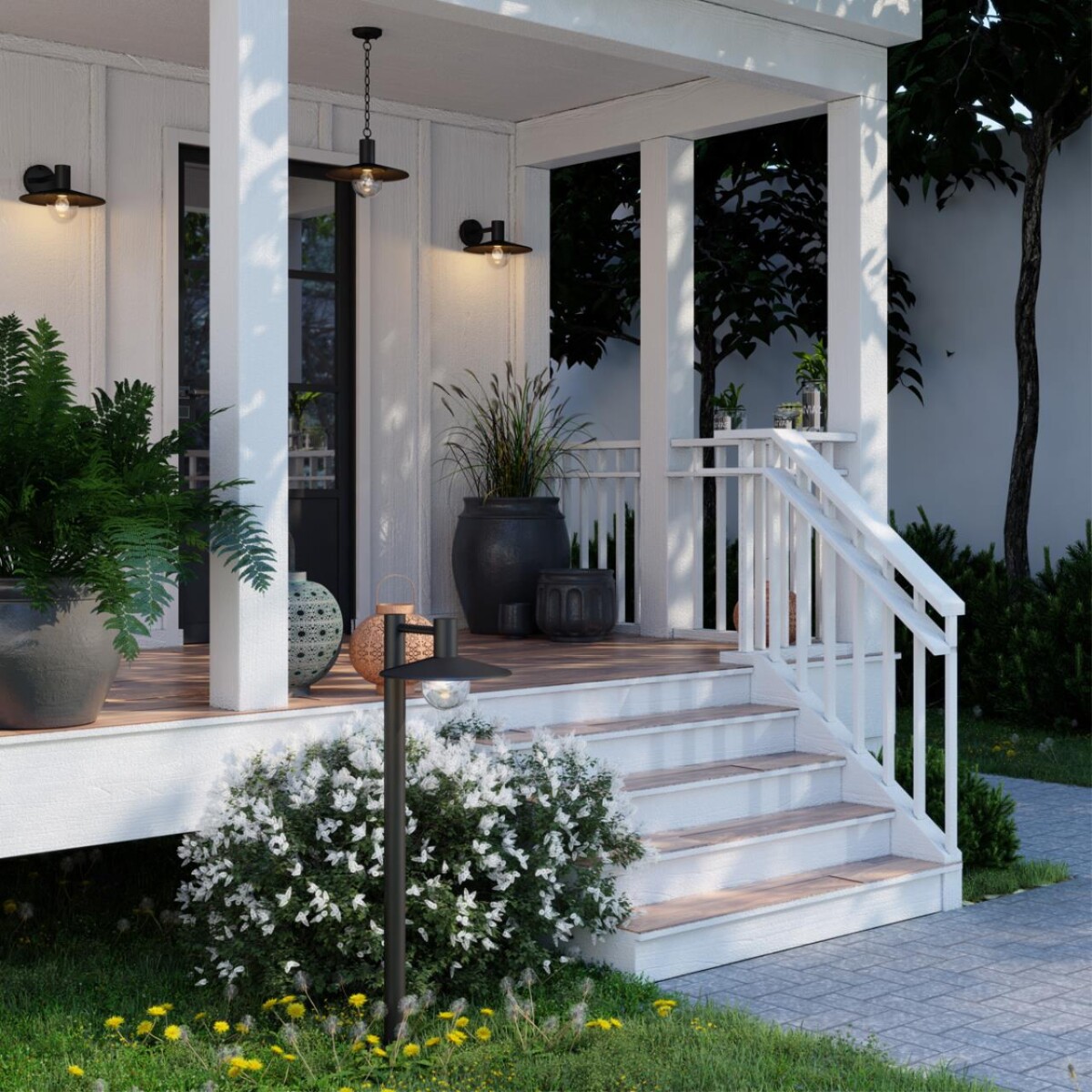 4833/1W NATURE ODL21 711 черный/стекло Ландшафтный настенный светильник E27 1*40W IP44 FURCADIA — изображение 1