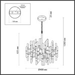 4988/8 HALL ODL22 641 золотой/стекло Люстра E14 8*40W STIKA