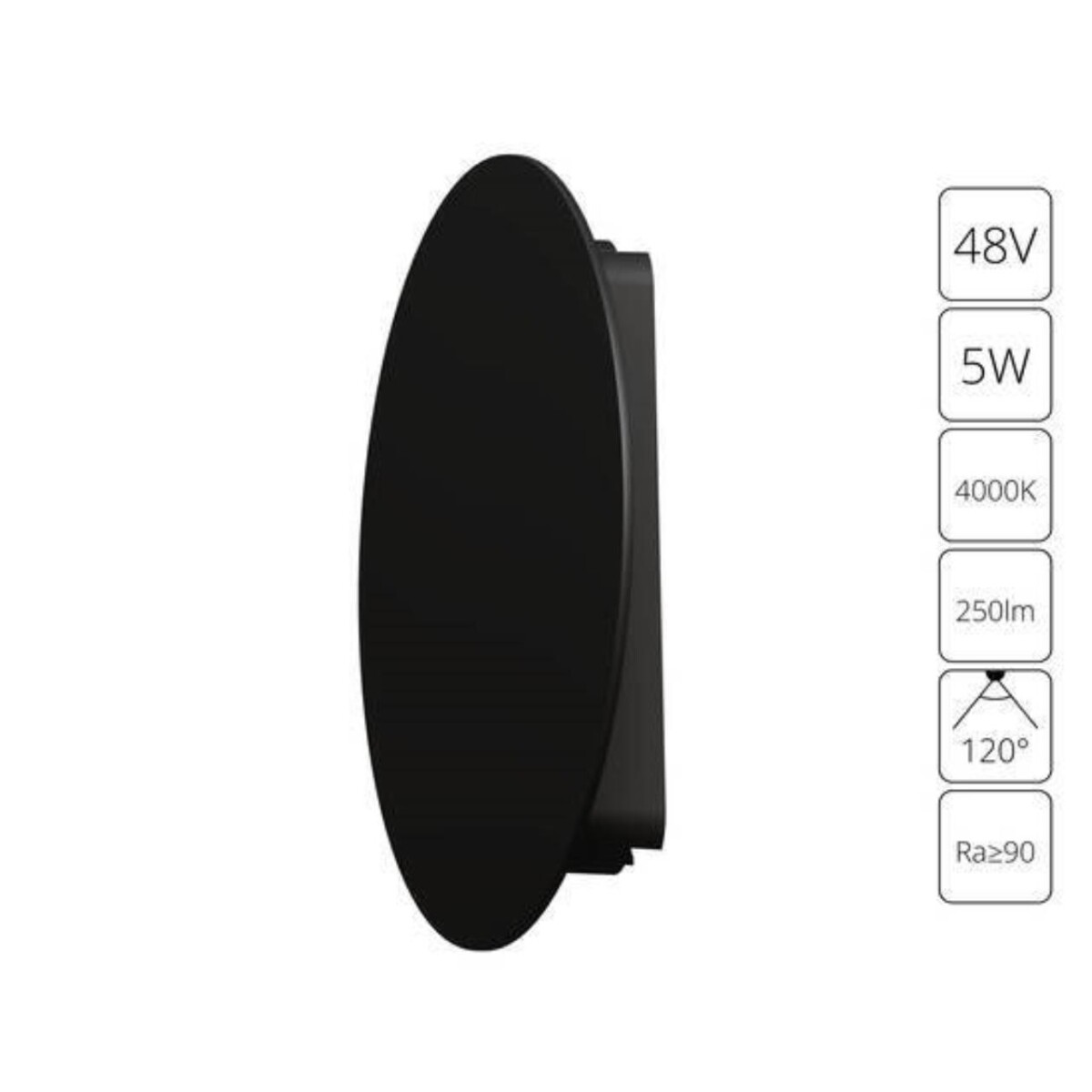 A6163PL-1BK СВЕТИЛЬНИК НАСТЕННЫЙ RAPID 48В 5Вт 250лм 4000К 90+ 120° — изображение 1