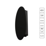 A6163PL-1BK СВЕТИЛЬНИК НАСТЕННЫЙ RAPID 48В 5Вт 250лм 4000К 90+ 120°