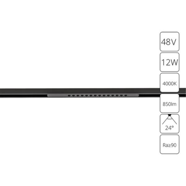 A7266PL-1BK СВЕТИЛЬНИК ПОТОЛОЧНЫЙ OPTIMA 48В 12Вт 850Лм 4000К 90+ 24°