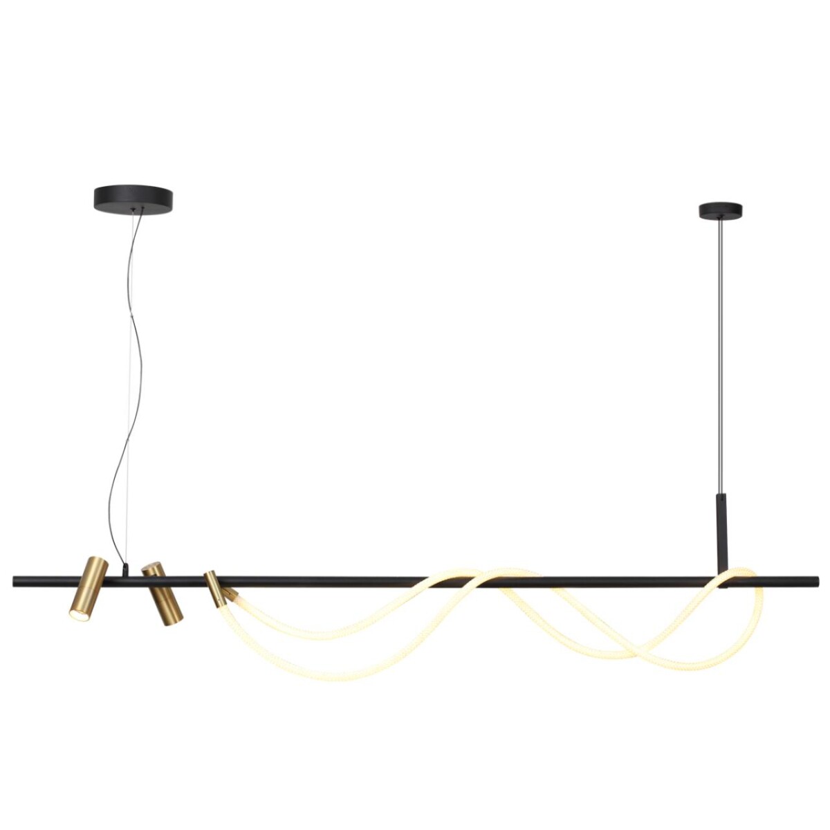 4397/40L HIGHTECH ODL23 301 черный/античная бронза/металл/канат Подвесной св-к с раздельн. вкл IP20 LED 40W 1580Лм 3000K CORDA — изображение 2