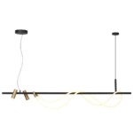 4397/40L HIGHTECH ODL23 301 черный/античная бронза/металл/канат Подвесной св-к с раздельн. вкл IP20 LED 40W 1580Лм 3000K CORDA — изображение 2