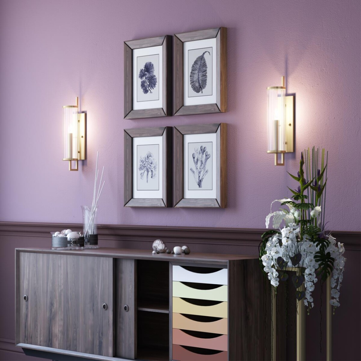 4655/1W COUNTRY ODL20 000 золотой/прозрачный Бра E14 60W 220V RENA — изображение 1