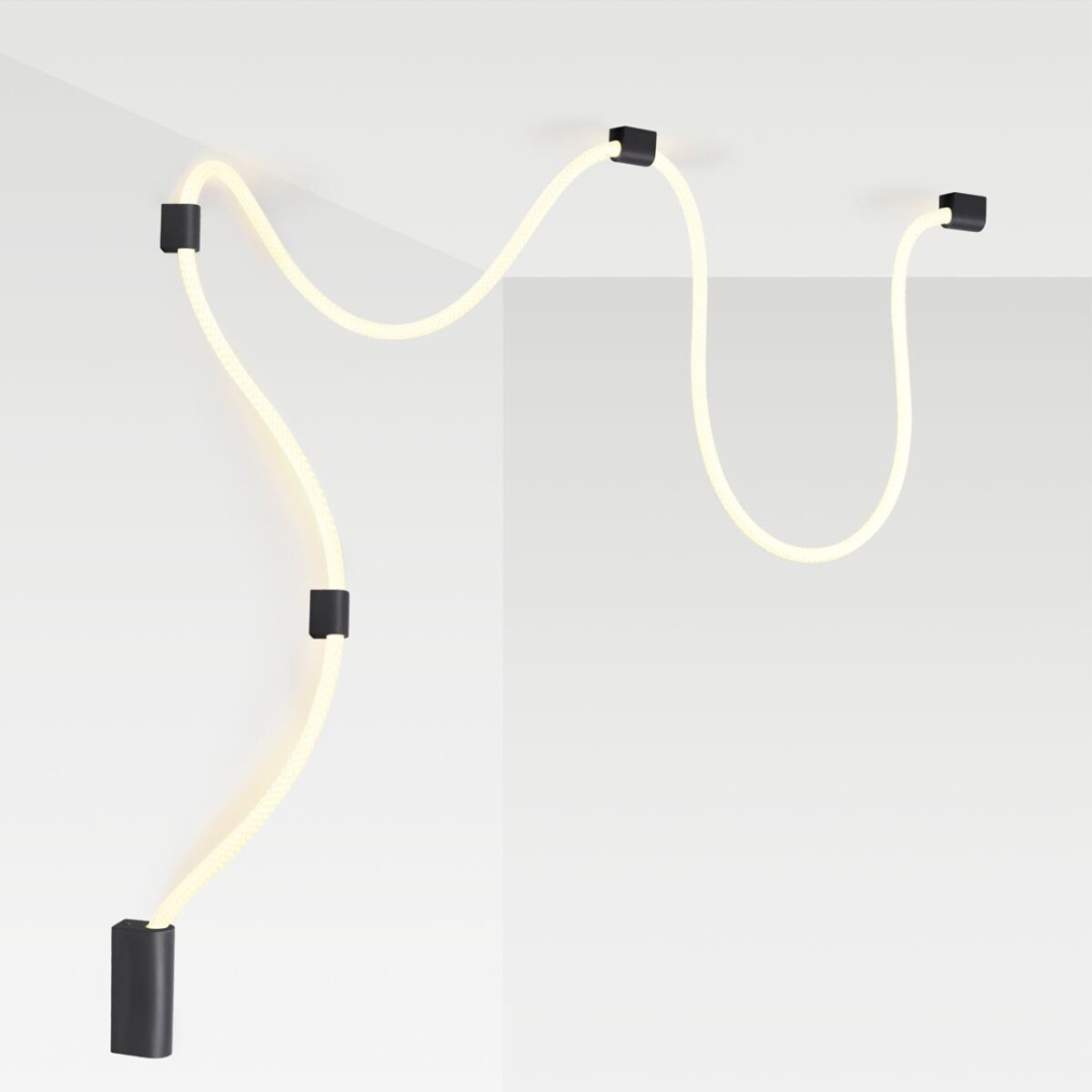 4391/30CL HIGHTECH ODL24 299 черный/металл/канат Настенно-потолочный светильник накладной (3 крепления в комплекте) IP20 LED 30W 1185Лм 4000K CORDA — изображение 3