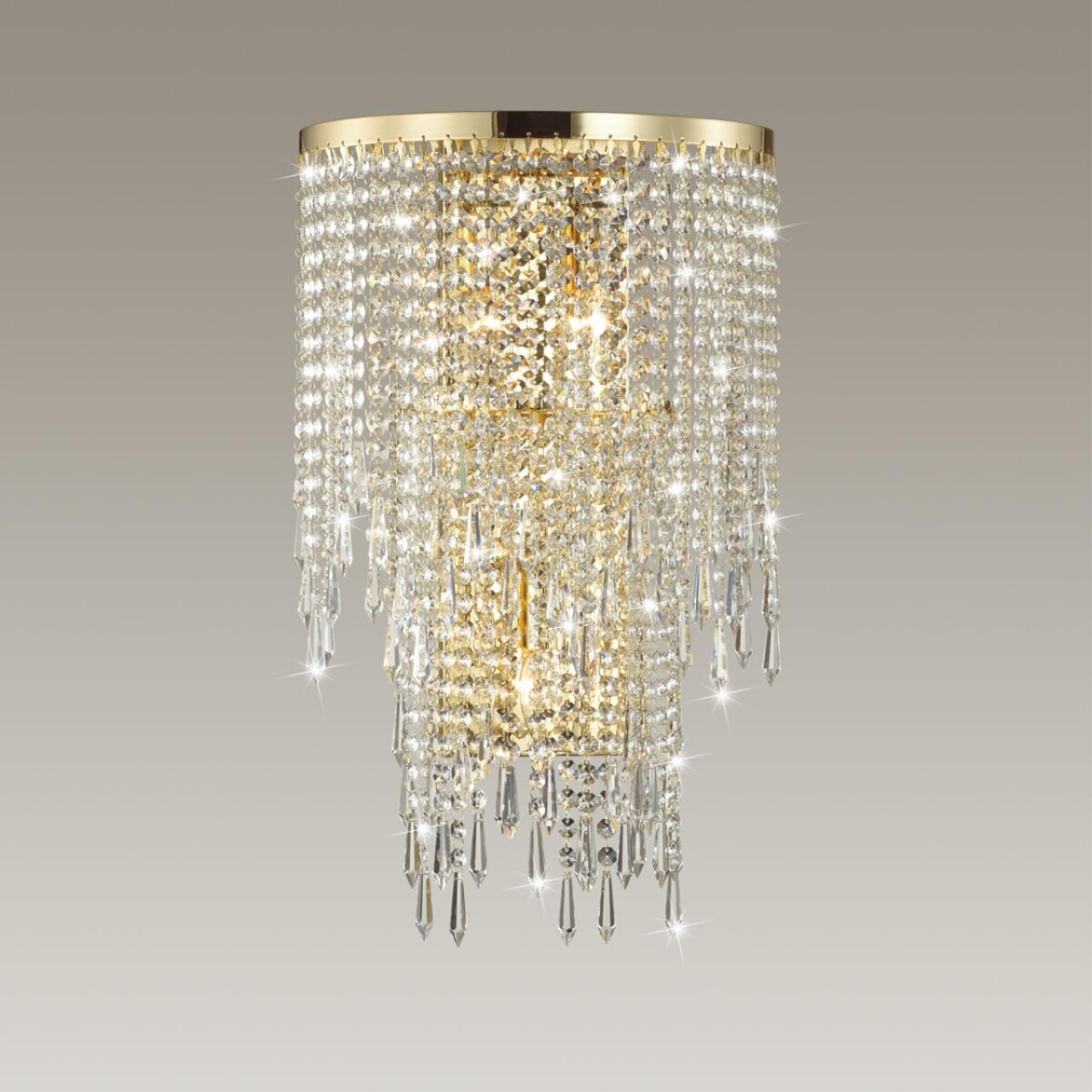 5028/3W MODERN ODL23 621 золотой/прозрачный металл/хрусталь Бра E14 3*40W CHOKKA — изображение 3