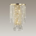 5028/3W MODERN ODL23 621 золотой/прозрачный металл/хрусталь Бра E14 3*40W CHOKKA — изображение 3