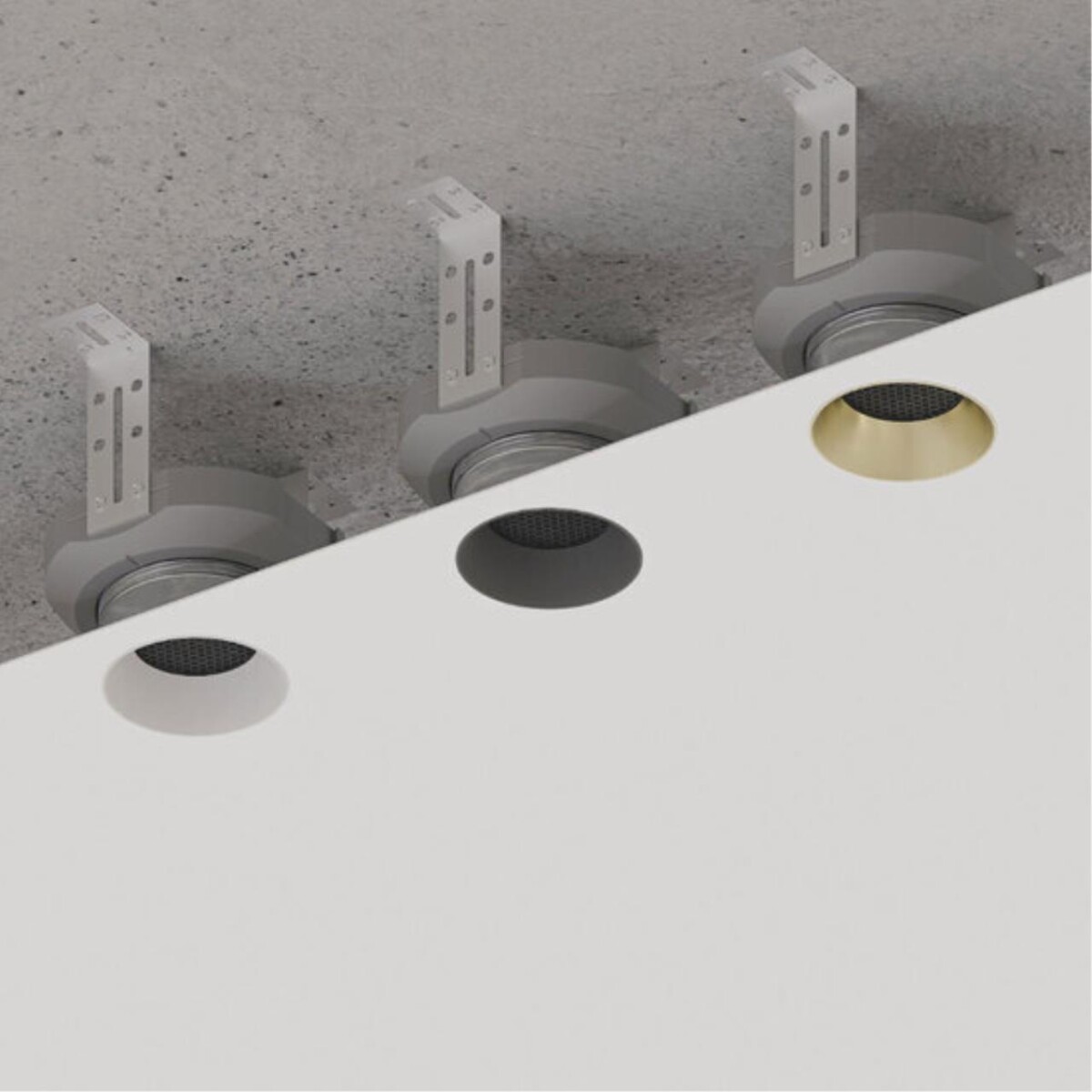 A3010PL-1BK Декоративная рамка для монтажного комплекта INTER, для модуля ORE и MR16 ламп, черный IP20 антислепящий фильтр и GU10 патрон в комплекте — изображение 3