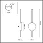 4256/12WL HIGHTECH ODL21 453 черн/бронза/металл Настен.светильник IP20 LED 12W 760Лм 3000K STILO — изображение 2