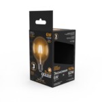 105802106 Лампа Gauss LED Filament G95 E27 6W 630lm 2700K 1/20 — изображение 4