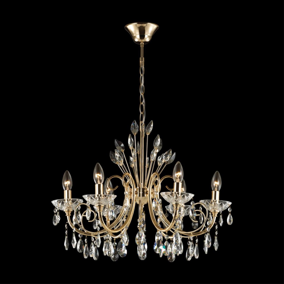 в наличии 4977/6 HALL ODL23 627 золотой/хрусталь Люстра E14 6*40W VERSIA - купить в интернет-магазине Светильники Торг