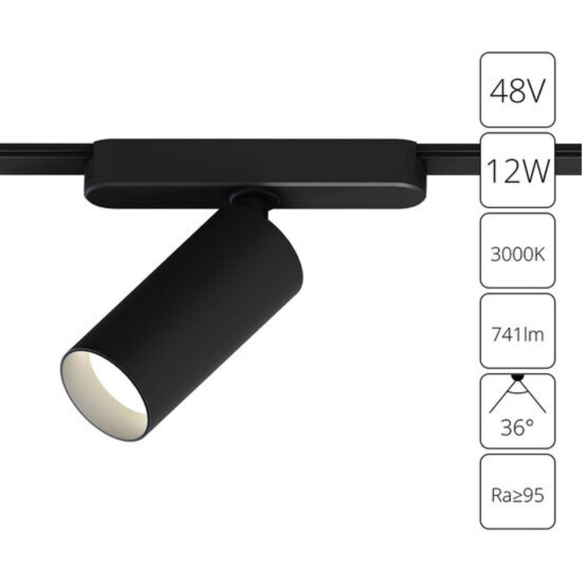 db4429d5151bda0e192d598239a77984 A1158PL-1BK СВЕТИЛЬНИК ПОТОЛОЧНЫЙ RAPID 48В 12Вт 741kv 3000К 95+ 36° — изображение 1