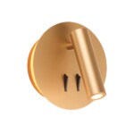 3913/9WL HIGHTECH ODL20 471 золот/металл Настен.св-к с лампой д/чтения с выкл LED 9W 3000K 220V BEAM — изображение 3