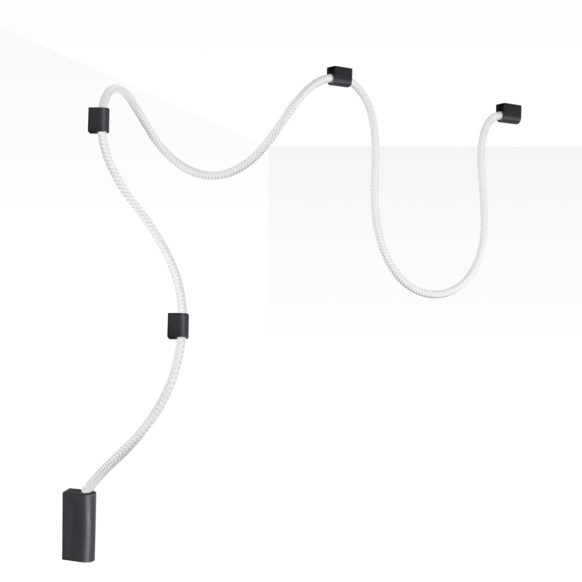 4391/30CL HIGHTECH ODL24 299 черный/металл/канат Настенно-потолочный светильник накладной (3 крепления в комплекте) IP20 LED 30W 1185Лм 4000K CORDA — изображение 1