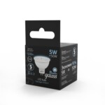 201505205 Лампа Gauss LED MR16 GU5.3 5W 12V 530lm 4100K 1/10/100 — изображение 4