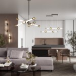 5427/28WL L-VISION ODL_EX24 000 черный хром/белый/дымчатый/коньячный/металл/стекло/акрил Бра LED 28W 3000K KLIFF — изображение 2