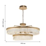 4304-10P, подвесная люстра, D990xH485/1325, LEDx180W, 7640LM, 3000K/4000K/6000K, included — изображение 3