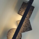 6692/7WL HIGHTECH ODL_EX24 057 Настенный светильник черный/фактура crack ice/металл/акрил поворотный на 360° IP20 LED 8W 184Лм 3000K GEOS — изображение 6