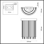 4788/2W HALL ODL21 642 золото/металл/стекло Бра E14 2*40W YORK — изображение 2