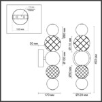 5007/7WL L-VISION ODL23 573 хром/прозрачный/металл/акрил Бра LED 7W 4000K 380Лм CRYSTAL