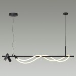 4391/30L HIGHTECH ODL24 301 черный/металл/канат Подвесной св-к с раздельн. вкл IP20 LED 30W 1200Лм 4000K CORDA — изображение 4