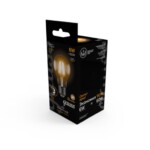 102802106 Лампа Gauss LED Filament A60 E27 6W 600lm 2700К 1/10/40 — изображение 4