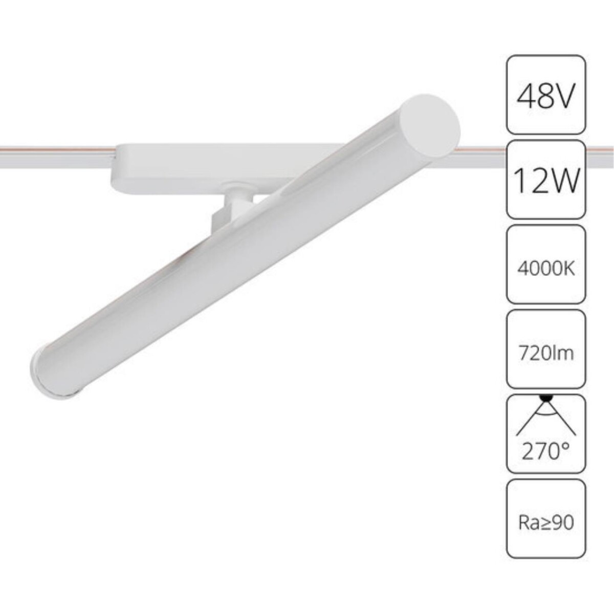 A6165PL-1WH СВЕТИЛЬНИК ПОТОЛОЧНЫЙ RAPID 48В 12Вт 720лм 4000К 90+ 270° — изображение 1