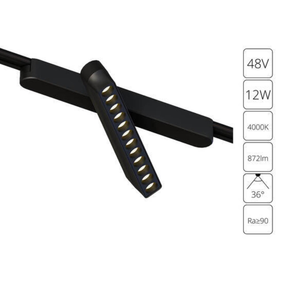 A6161PL-1BK СВЕТИЛЬНИК ПОТОЛОЧНЫЙ RAPID 48В 12Вт 872лм 4000К 90+ 36° — изображение 1