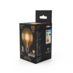 105802106 Лампа Gauss LED Filament G95 E27 6W 630lm 2700K 1/20 — изображение 3