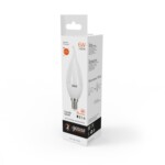 34116 Лампа Gauss Elementary Свеча на ветру 6W 420lm 3000K Е14 LED 1/10/50 — изображение 4