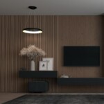 359024 OVER NT23 300 черный Светильник подвесной диммируемый, в комплекте пульт ДУ (2.4G) IP20 LED 3000К~6000К 60W 85-265V FOLD