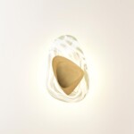 4314/9WL MIDCENT ODL22 219 стекло с эффектом льда/ металл бронза Настенный светильник IP20 LED 11W 275Лм 3000K ICY — изображение 2