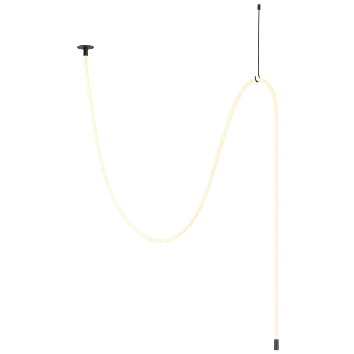 4391/40CL HIGHTECH ODL24 301 черный/металл/канат Потолочный св-к встраиваемый (2 крепления и крючок в комплекте) IP20 LED 40W 1580Лм 4000K CORDA — изображение 3