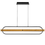 723337 Люстра LODI LED 36W 3240LM ЧЕРНЫЙ/ДЕРЕВО 3000K