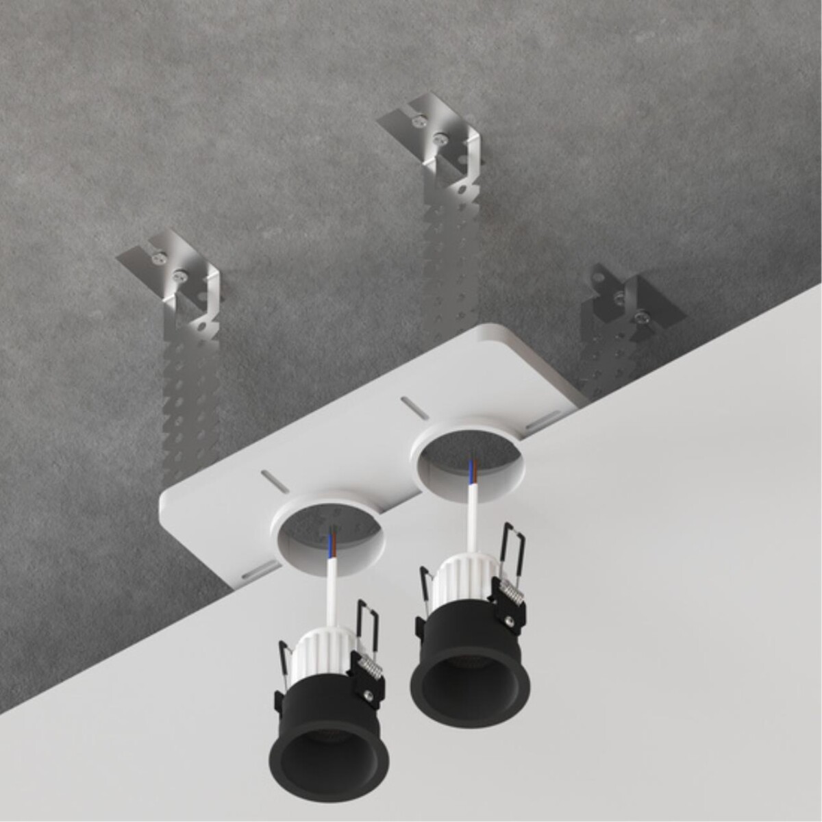 A709002 Закладная для монтажа светильников DUCRE MINI в натяжной потолок, 185х110мм, ПВХ, белый — изображение 2