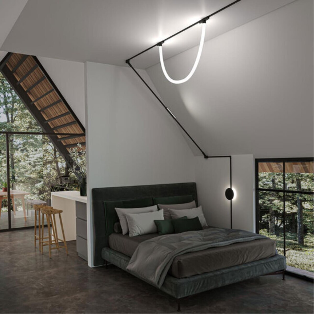 A613106 ШИНОПРОВОД НАКЛАДНОЙ (ТРЕК) 1M RAPID черный в комплекте 2 заглушки — изображение 2