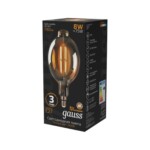 151802008 Лампа Gauss Filament BT180 8W 780lm 2400К Е27 golden straight LED 1/6 — изображение 3
