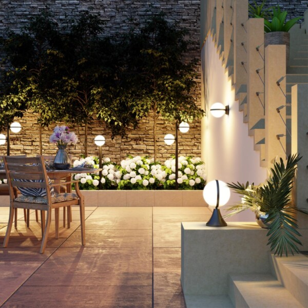 4832/1F NATURE ODL21 709 черный/акрил Ландшафтный светильник E27 1*10W IP44 LOMEO