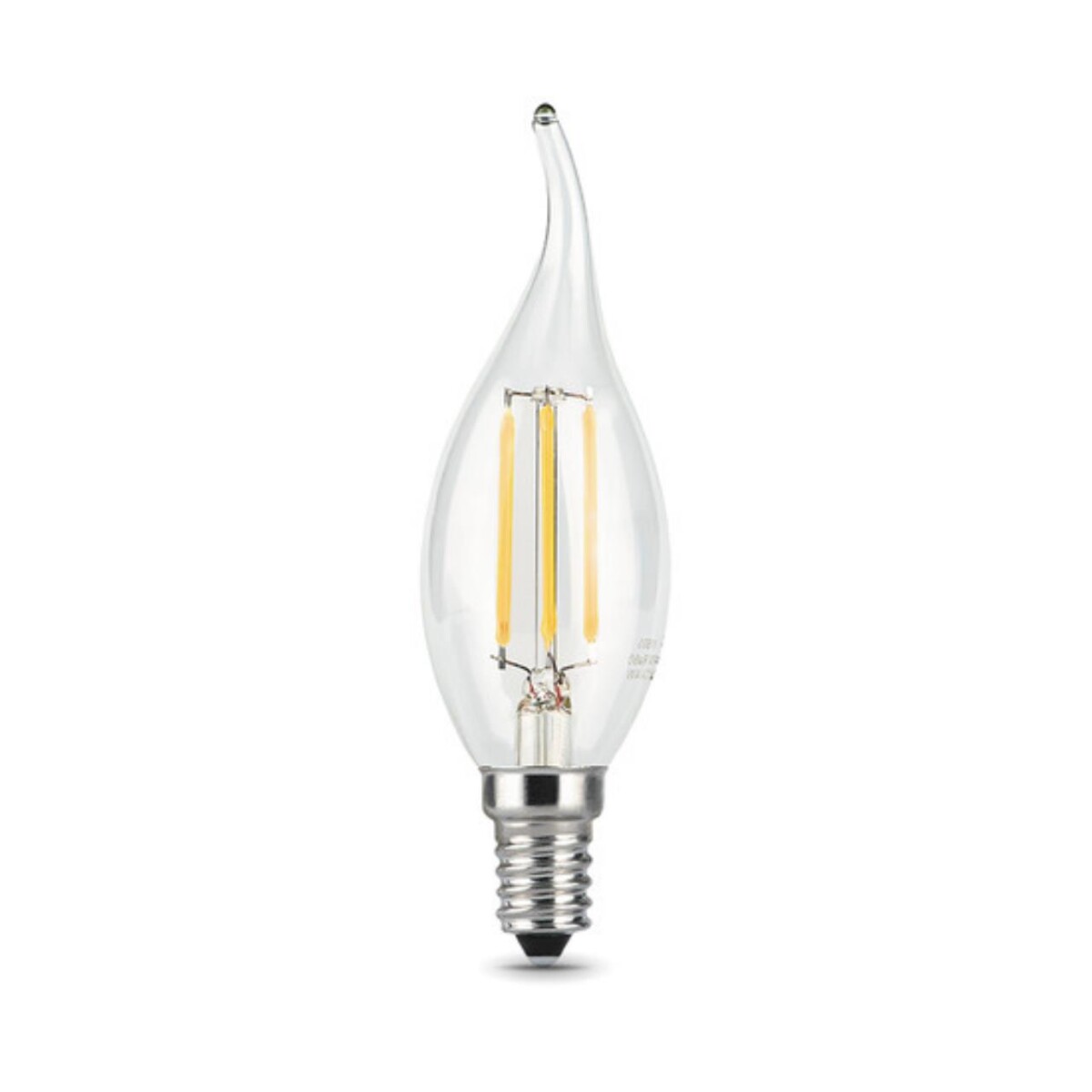 104801209 Лампа Gauss LED Filament Свеча на ветру E14 9W 710lm 4100K 1/10/50 — изображение 2