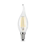 104801209 Лампа Gauss LED Filament Свеча на ветру E14 9W 710lm 4100K 1/10/50 — изображение 2