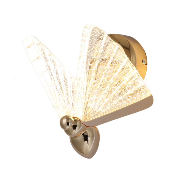 08444,33 Бра Баттерфляй золото Led 6W