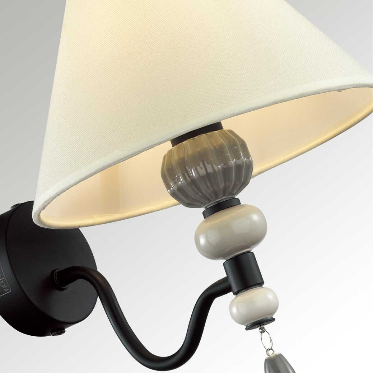 4896/1W MODERN ODL_EX23 107 черный матов./серый/молочный металл/керамика/ткань Бра E14 1*40W SOCHI — изображение 5