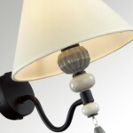 4896/1W MODERN ODL_EX23 107 черный матов./серый/молочный металл/керамика/ткань Бра E14 1*40W SOCHI — изображение 5