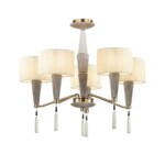 5403/5 CLASSIC ODL_EX23 117 бронзовый/светло-коричневый/кремовый металл/керамика/ткань Люстра E14 5*40W LATTE — изображение 3