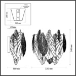 5052/3W HALL ODL24 607 золото/белый/прозрачный/металл/стекло/фарфор/металл Бра E14 3*40W LACE