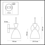3785/1W MODERNI LN19 000 зеленый, золото Бра E27 1*60W 220V GEMMA — изображение 2
