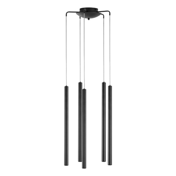 L5T747247 Люстра TUBO LED 25W 1600LM 25G ЧЕРНЫЙ 4000K (574727+747247 (5шт)